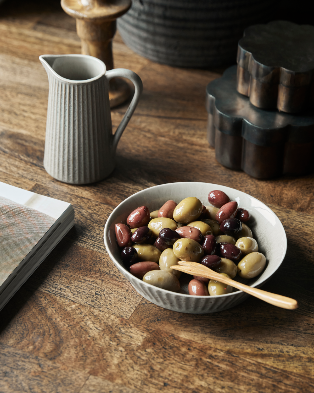 Petit Bol strié gris-brun