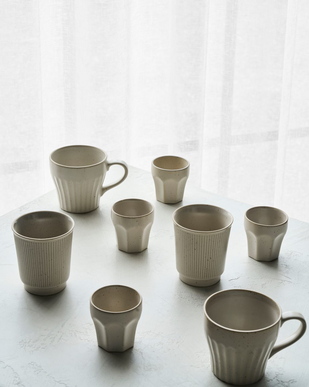 Mug Rustic Beige | Mug en grès avec glaçure mouchetée | Design scandinave intemporel