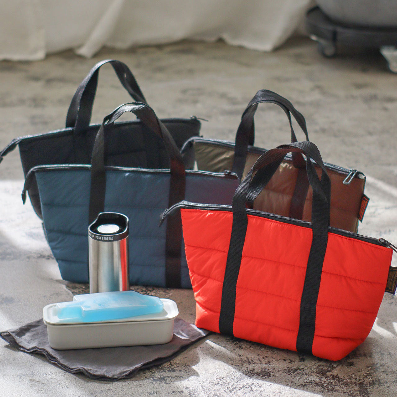 Sac glacière matelassé orange