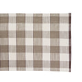 Set de table à carreaux gris / blanc cassé