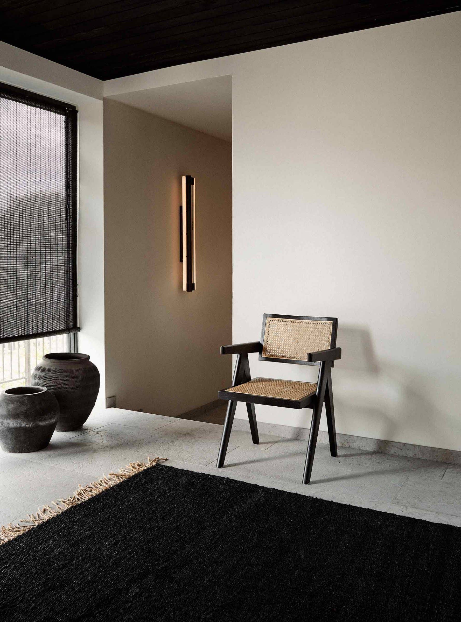 Tapis en chanvre noir