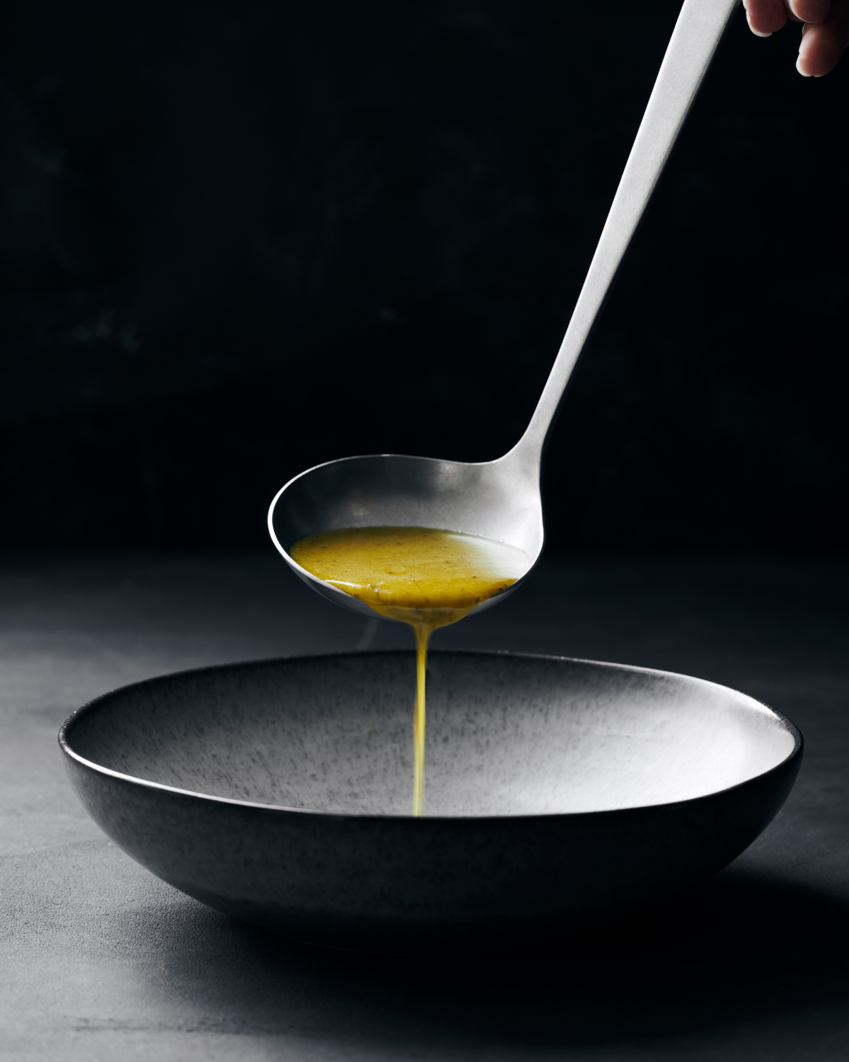 Louche à soupe  argentée