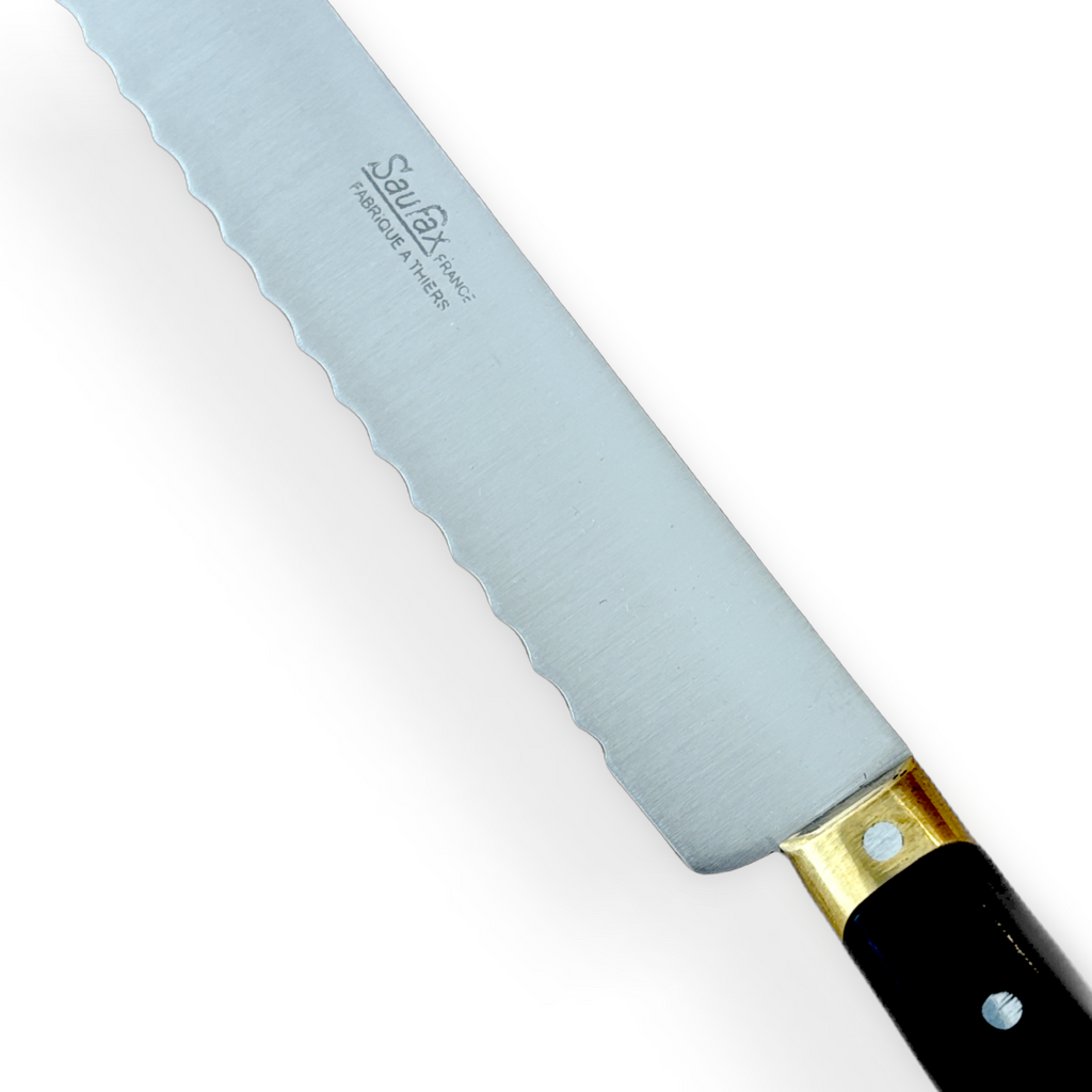 Couteau à pain lame 17cm mitre dorée palissandre