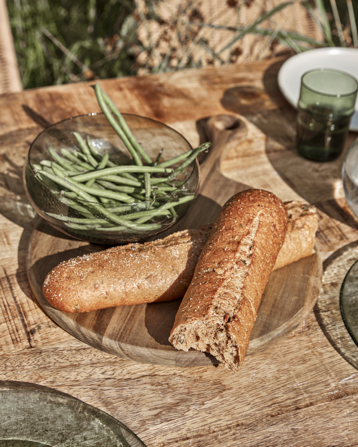 Planche ronde en bois naturel