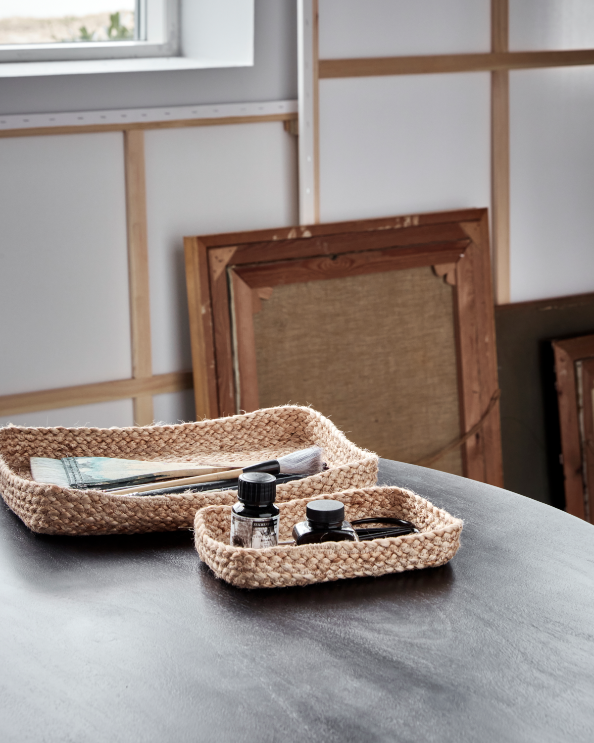 Plateaux en jute (set de 2)