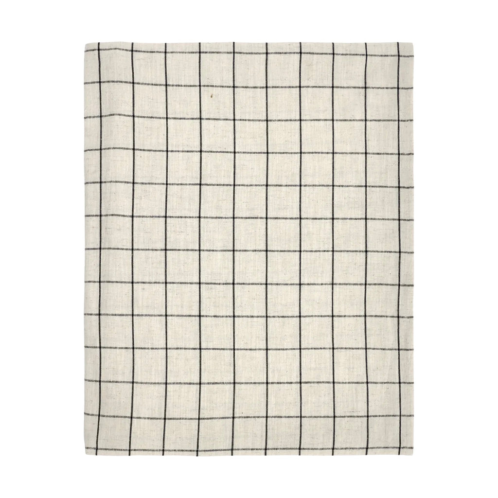 Nappe House Doctor noire - blanc cassé