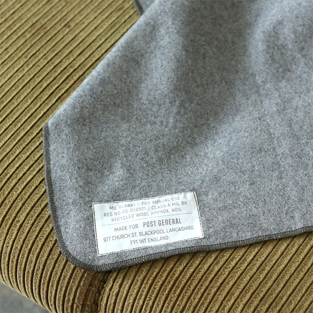 Plaid en laine et polyester gris