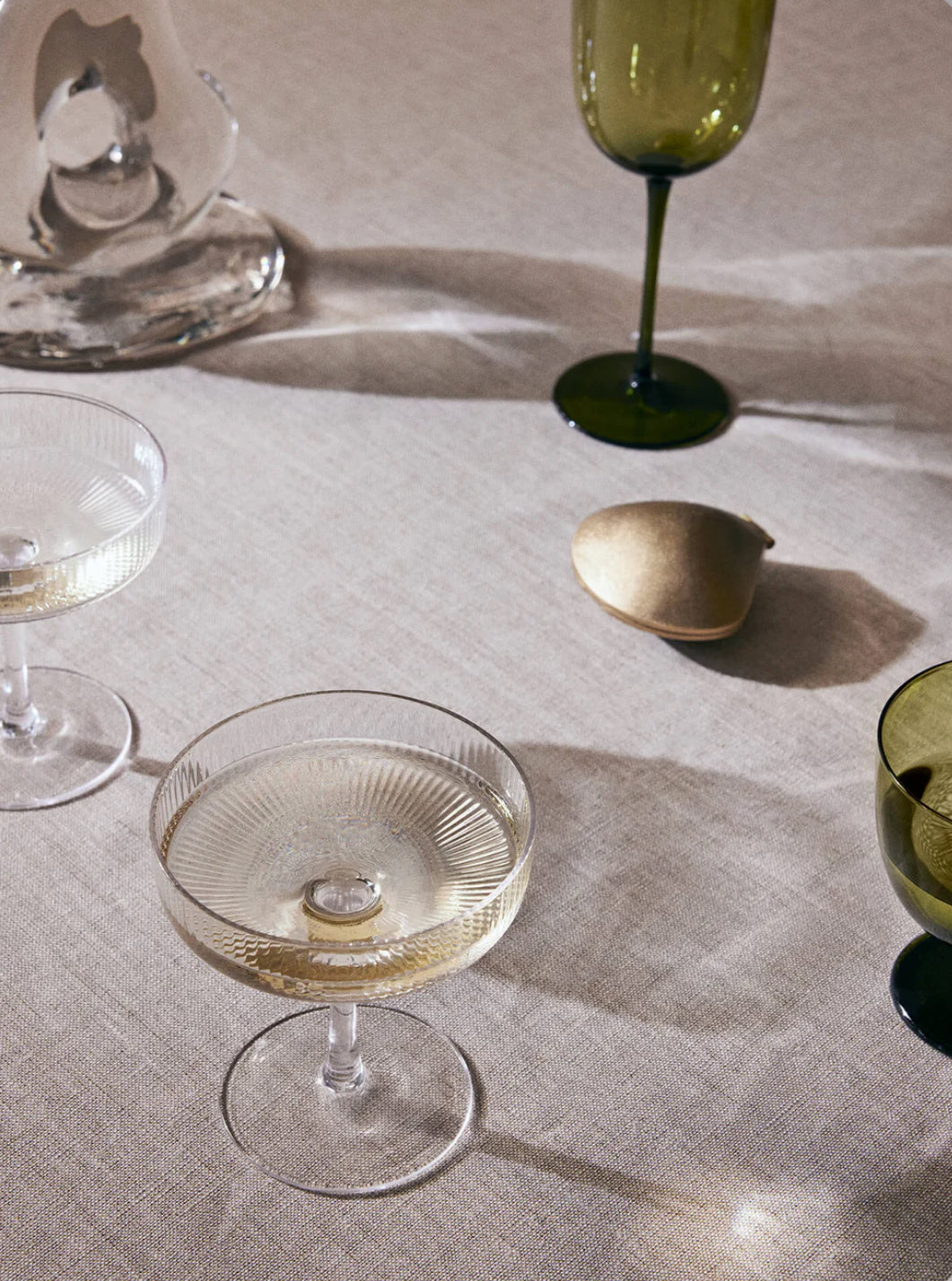 Set de 2 coupes de Champagne Ripple