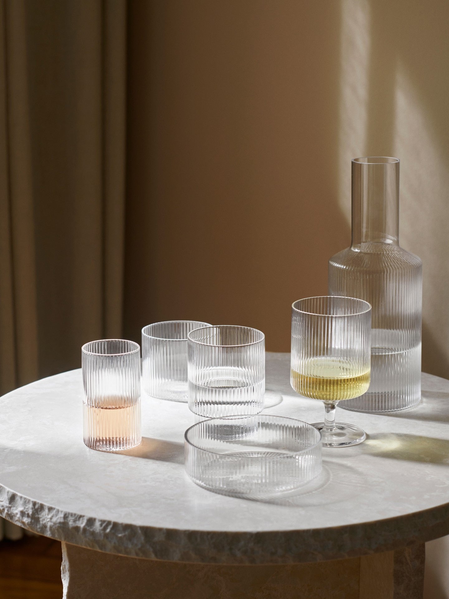 Set de 4 bols en verre Ripple