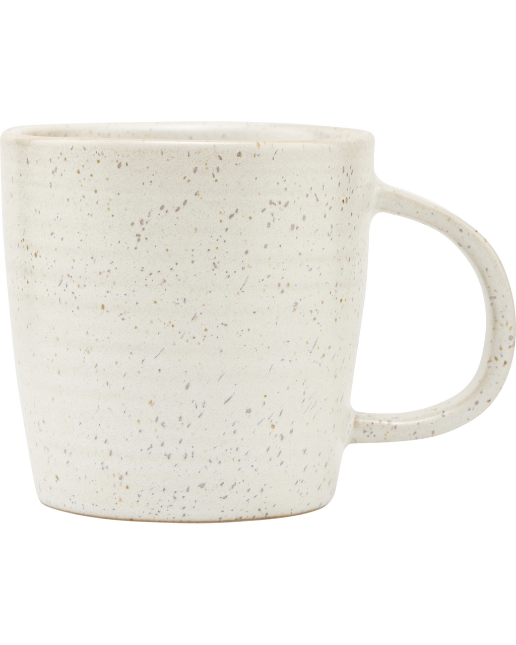 Pion Grande tasse en grès blanc crème-gris