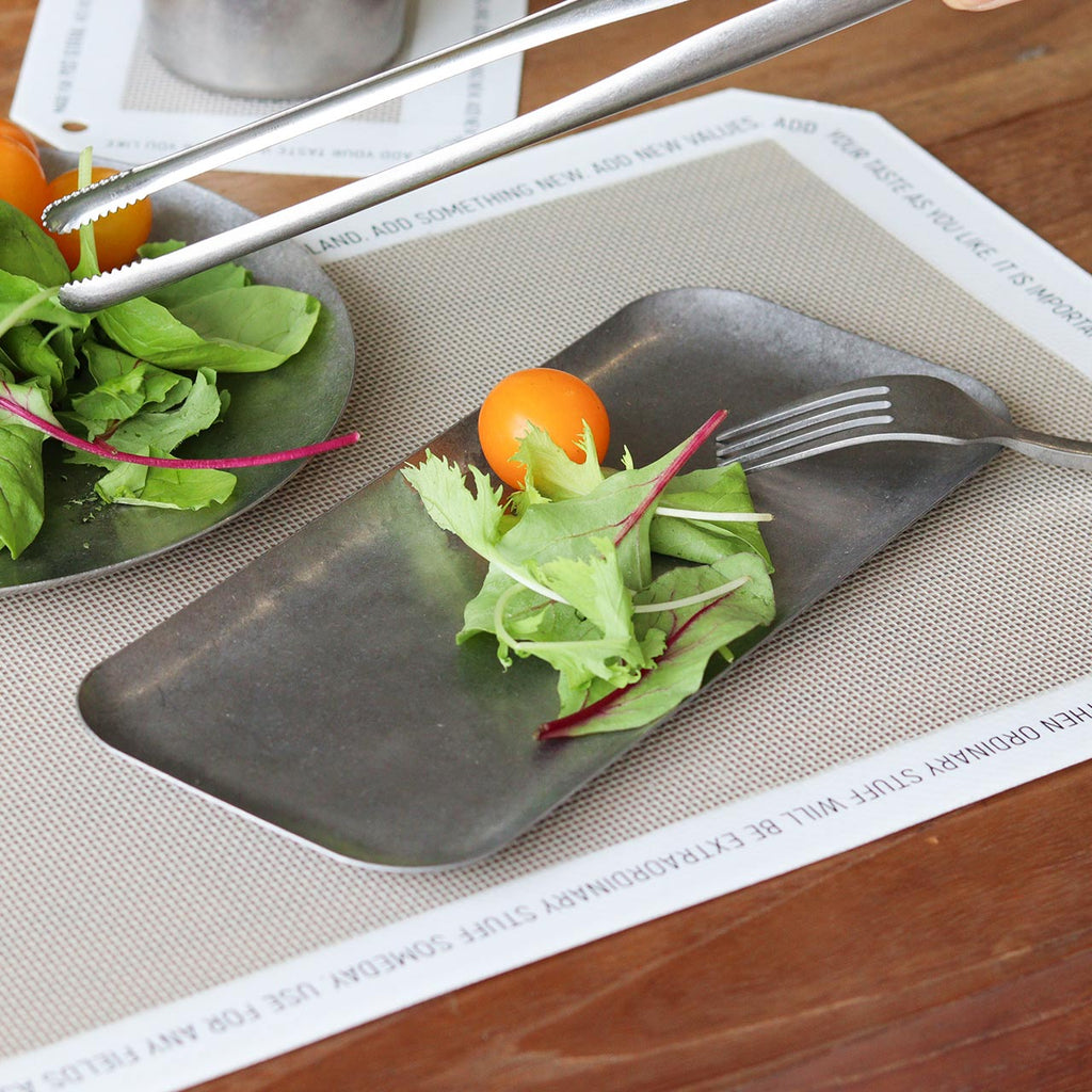 Plateau en inox brossé