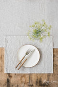 Set de table en lin - gris clair